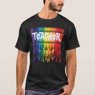 T-shirt Professeur, Get You Crayon Rainbow Enseignant