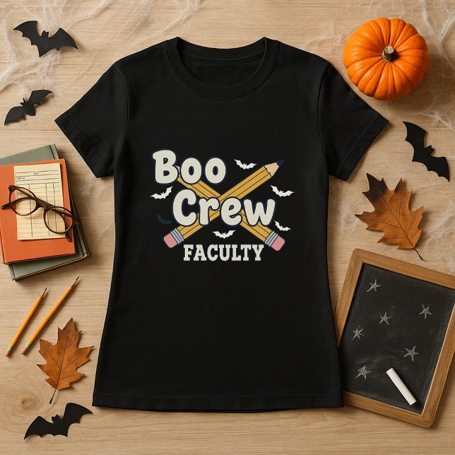 T-shirt Professeur Halloween Boo Crew faculté (Créateur téléchargé)