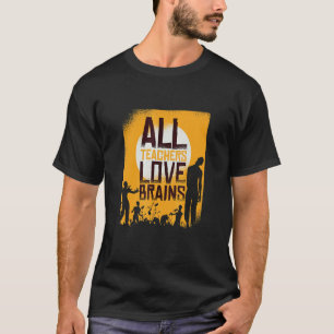 T-shirt Professeur Halloween I Zombie École Éducateur Effr