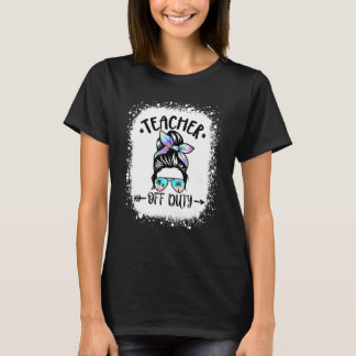 T-shirt Professeur hors service Messy Bun Lunettes de sole
