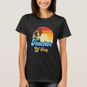 T-shirt Professeur Hors Service Plage Coucher du soleil De