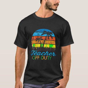 T-shirt Professeur hors service Rétro Vintage Sunset Palm