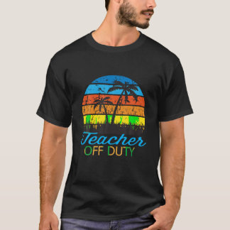 T-shirt Professeur hors service Rétro Vintage Sunset Palm 