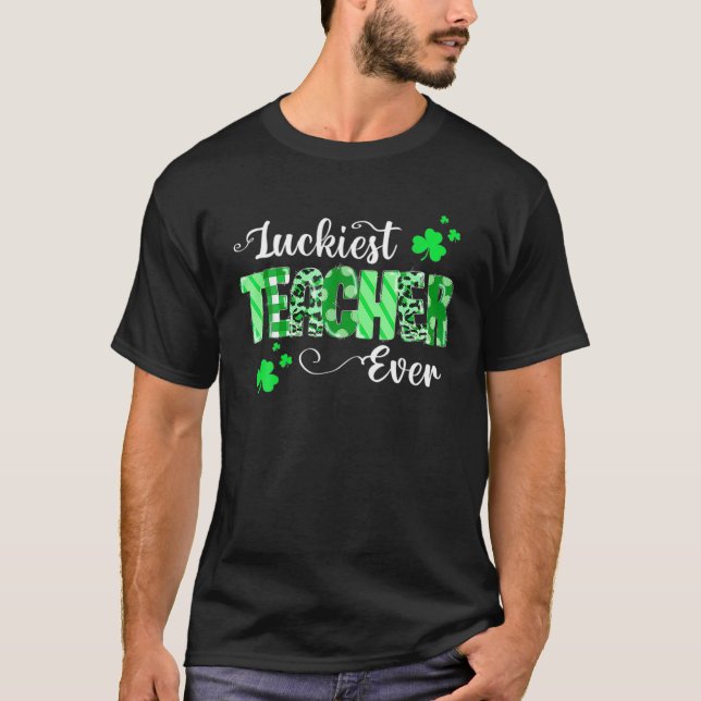 T-shirt Professeur le plus chanceux jamais enseignant Sham (Devant)