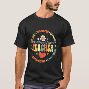 T-shirt Professeur polyglotte Groovy Maestra espagnol