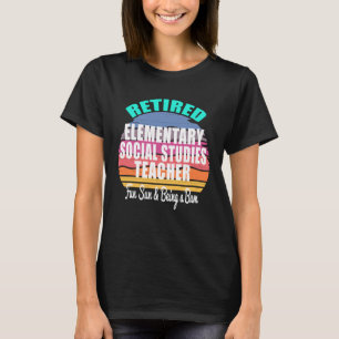 T-shirt Professeur retraité d'études sociales primaires