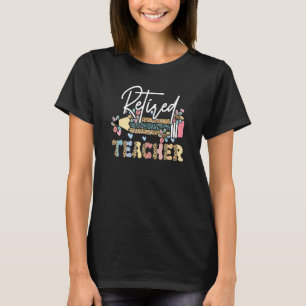 T-shirt Professeur Retraité Leopard Appréciation Pour Les