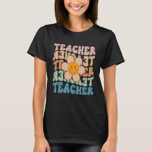 T-shirt Professeur rétro Daisy Colorée école primaire Te