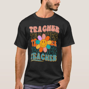 T-shirt Professeur rétro Daisy Colorée école primaire Te