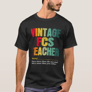 T-shirt Professeur vintage FCS Funny Titre de l'emploi Ann