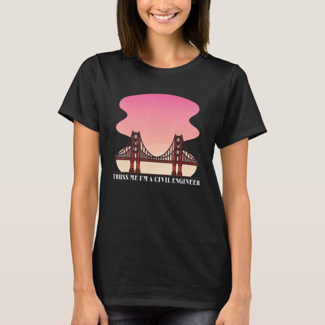 T-shirt Profession de l'ingénierie civile (Devant)