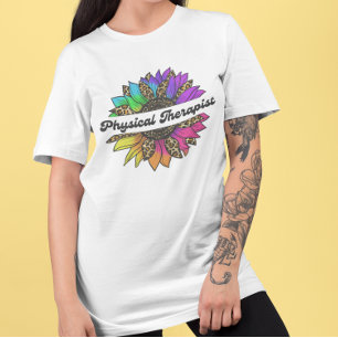 T-shirt Profession de physiothérapeute Arc-en-ciel tournes