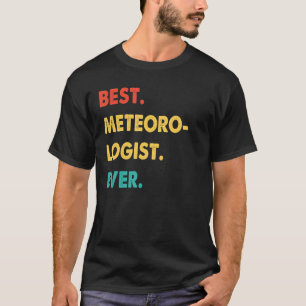 T-shirt Profession météorologue Rétro Meilleur météorologu