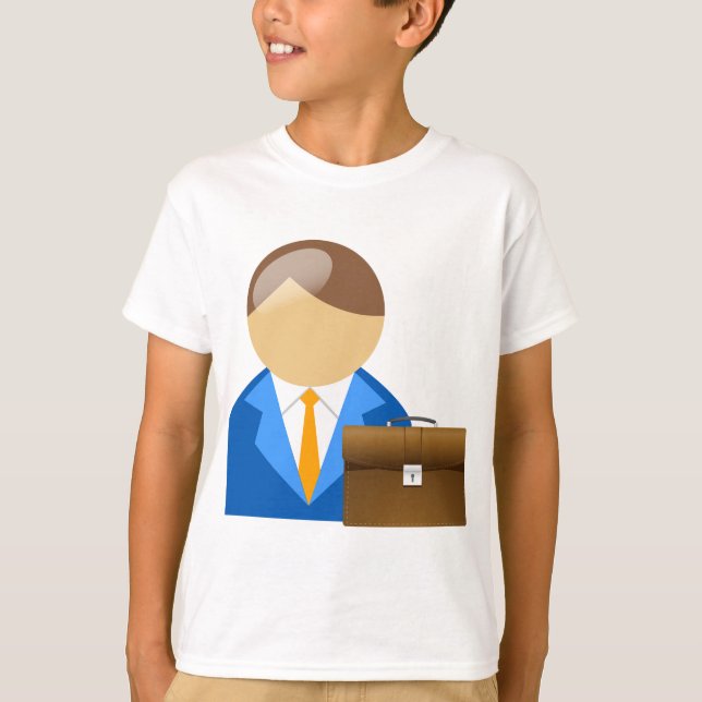 T-shirt Professional Businessman Icon with Briefcase (Devant)