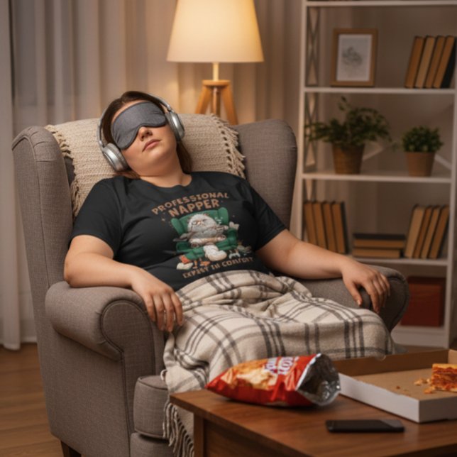 T-shirt Professional Napper Funny Cat Comfort Expert (Créateur téléchargé)