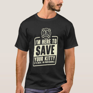 T-shirt Professionnel de la lutte contre l'incendie Chat d