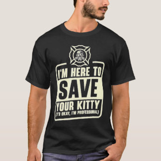 T-shirt Professionnel de la lutte contre l'incendie Chat d