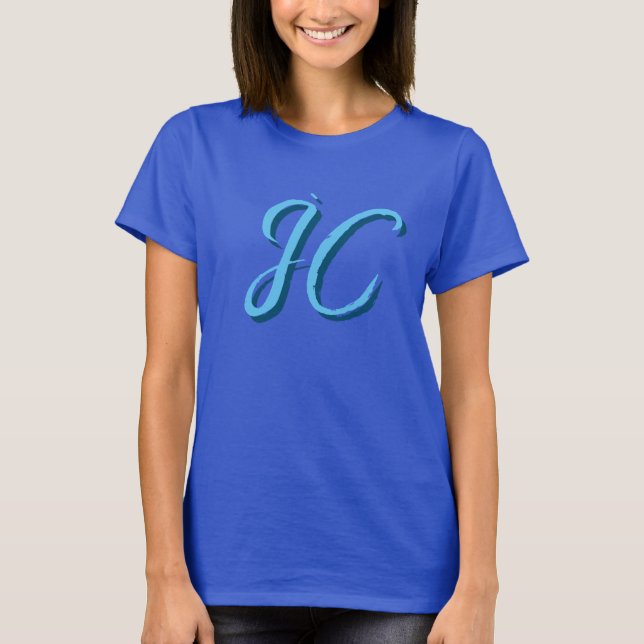 T-shirt Professionnel Moderne Monogramme Minimaliste (Devant)