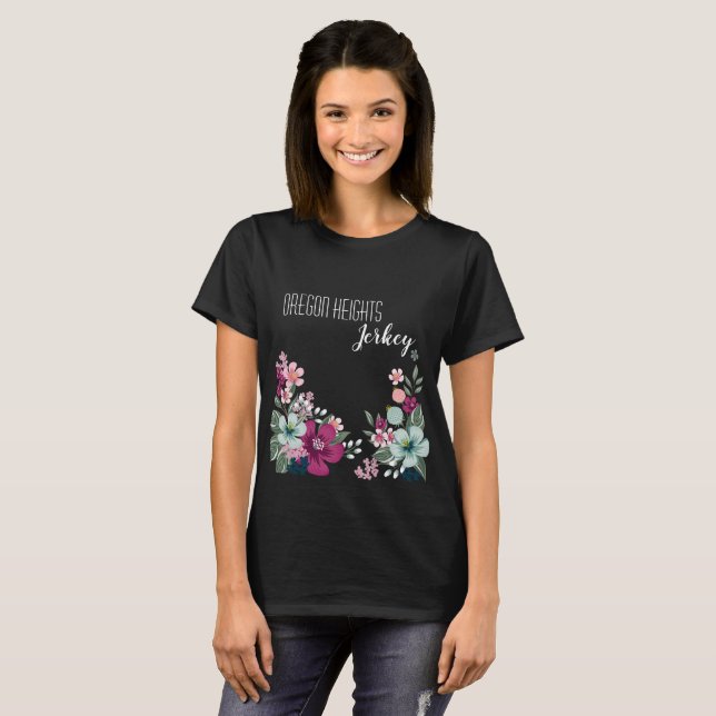 T-shirt professionnel personnalisé Fleurs tropical (Devant entier)