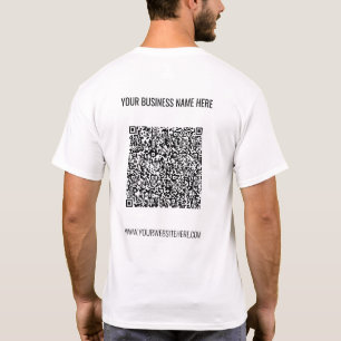 T-shirt professionnel QR Code et texte