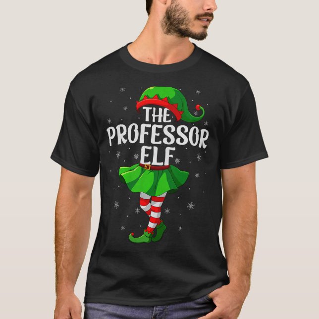 T-shirt Professor Elf Christmas Girls Women Elf Squad Xmas (Devant)
