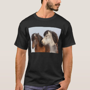 T-shirt Profil de cheval islandais, Islande