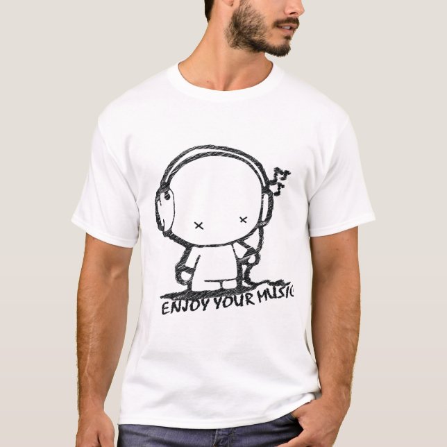 T-shirt profiter de votre musique (Devant)
