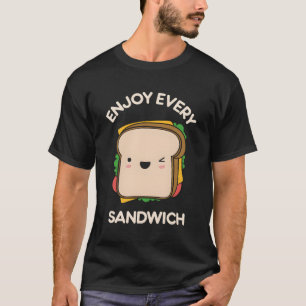 T-shirt Profitez De Chaque Sandwich Kawaii Foodie Warren Z