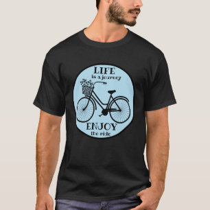 T-shirt Profitez De La Promenade Vélo Avec Fleurs Motiva