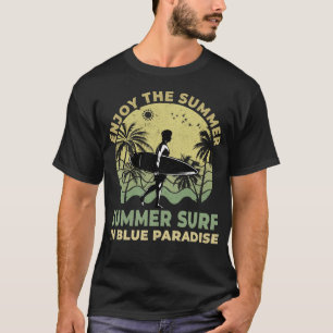 T-shirt Profitez de l'été Beach Palm Tree Vintage Cool