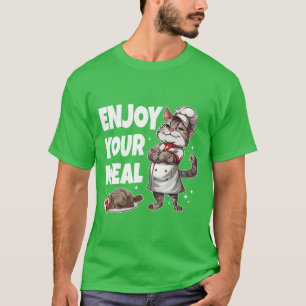 T-shirt Profitez De Votre Repas Drôle Cuisinier Chat