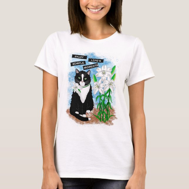 T-shirt Profitez des moments simples de la vie | Tuxedo Ca (Devant)