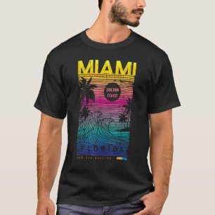 T-shirt Profitez du Cool Miami Beach, coloré Miami Graphic