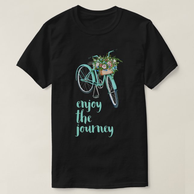 T-shirt Profitez du vélo vert Journey avec Flowe (Design devant)