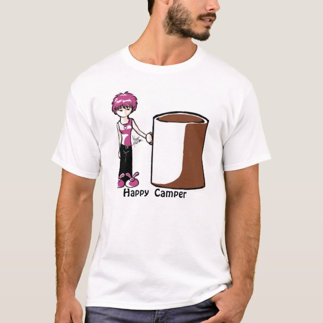 T-shirt Profondément satisfait, en couleurs (Devant)