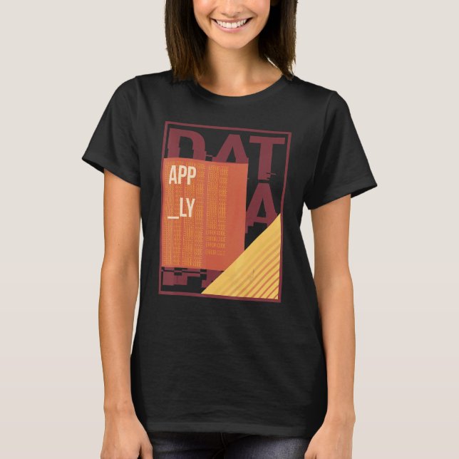 T-shirt Programmateur de Geek de Glitch Binary Code Rétro (Devant)