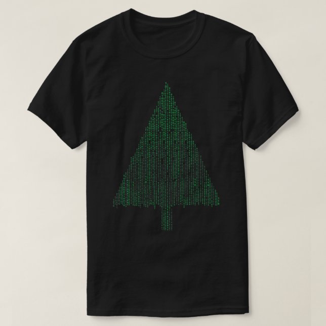 T-shirt Programmateur informatique de codage binaire Arbre (Design devant)
