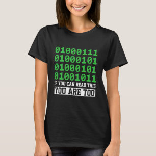 T-shirt Programmateur informatique de code binaire