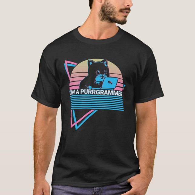 T-shirt Programmateur rétro Coder Je suis un programmeur (Devant)