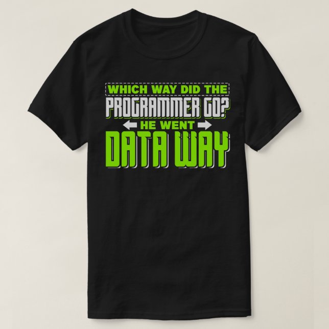 T-shirt Programmation De quelle façon le programmeur est-i (Design devant)