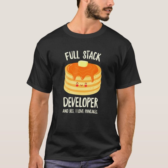 T-shirt Programmation du cache du développeur de pile comp (Devant)