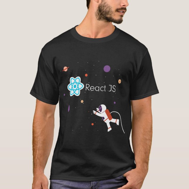 T-shirt Programmation du cadre JS ReactJS (Devant)