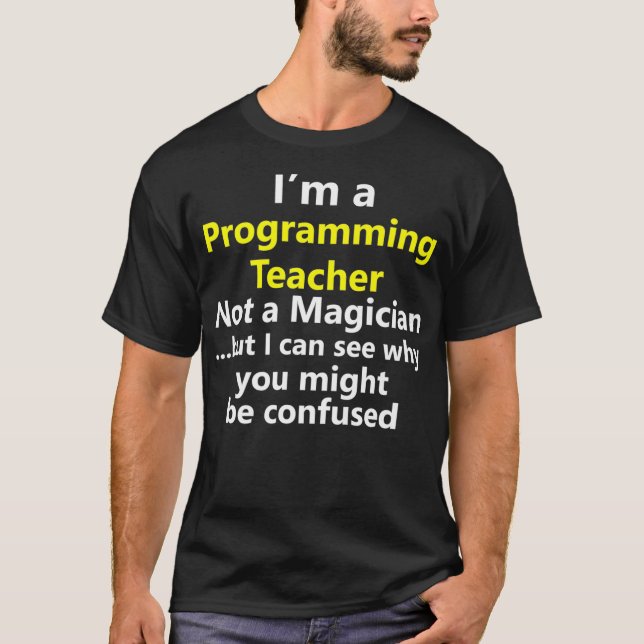 T-shirt Programmation Enseignant Emploi École Coding IT Te (Devant)
