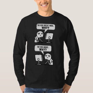 T-shirt Programmer Coder Mème dire code ne marche pas Pour