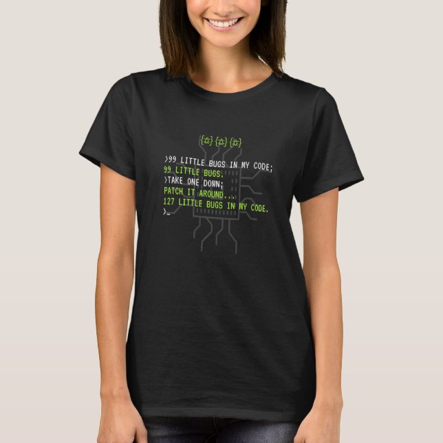 T-shirt Programmer Coding Debugger Hacker Informatique (Devant)