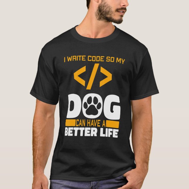 T-shirt Programmer Dog Software Engineer - Coding Programm (Devant)