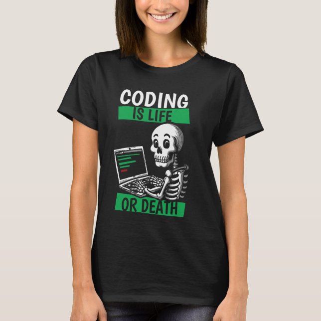 T-shirt Programmer Skeleton Programmation - Codage logicie (Devant)