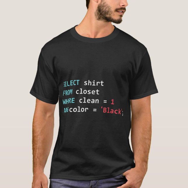 T-shirt Programmer SQL Query Geek de base de données Codag (Devant)