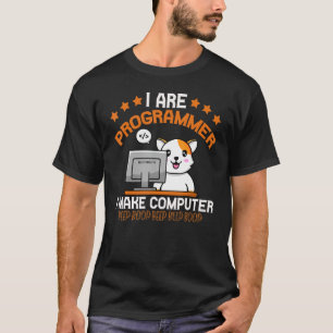 T-shirt Programmeur Chat Animal Coding Équipe Ingénieur