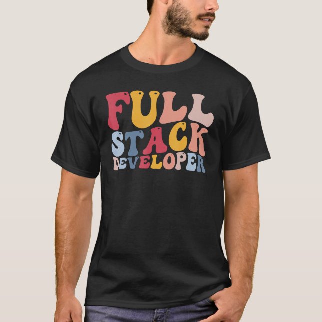 T-shirt Programmeur Coder Programmer Full Stack Dev (Devant)